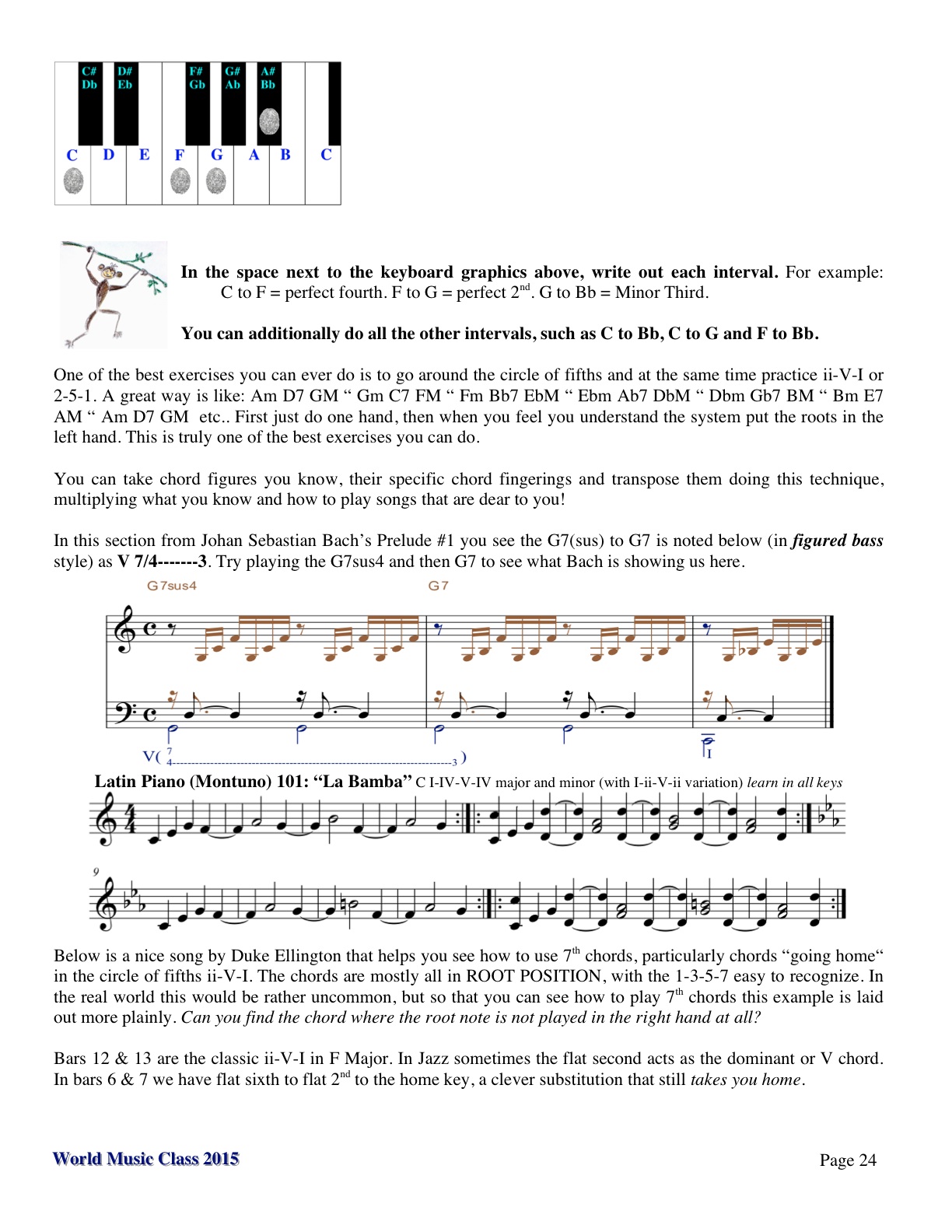 Satin Doll as chord lesson